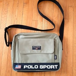Vintage Polo Sport Messenger Bag
